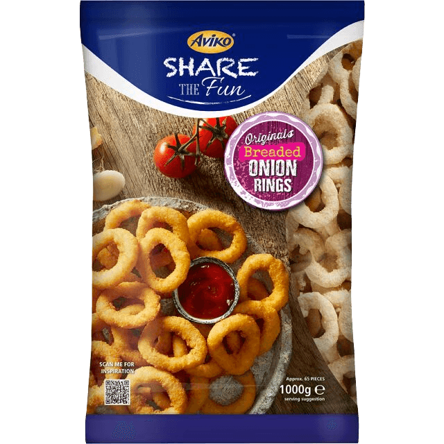 Aviko breaded onion rings 1000g