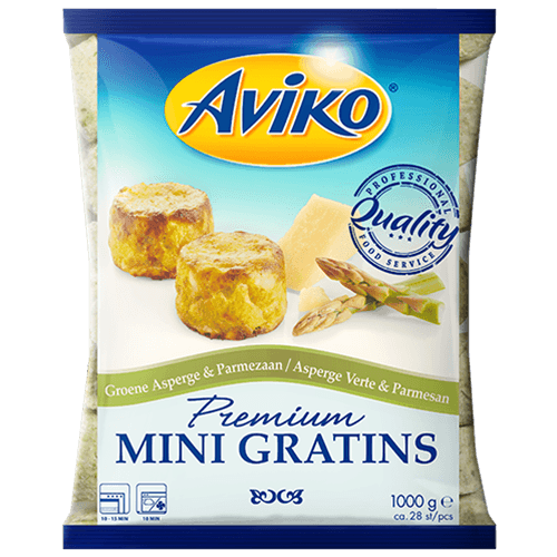 804401 Aviko Mini Gratins Asperge Parmezan