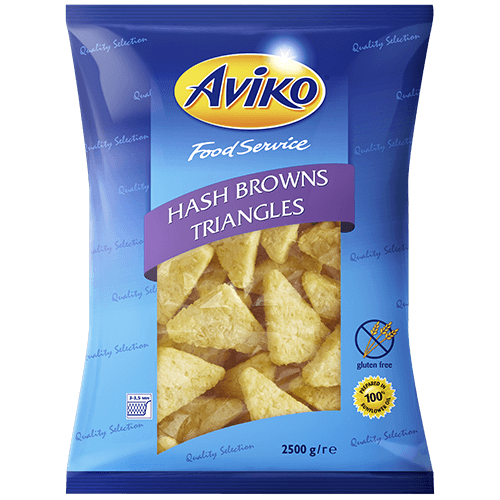 806461 Aviko Hash Brown Triangles 2500g