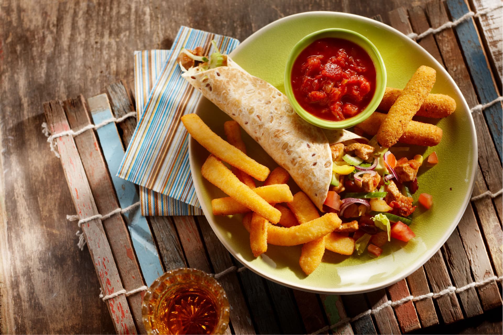 Aviko wrap mozzarella fingers and calamari