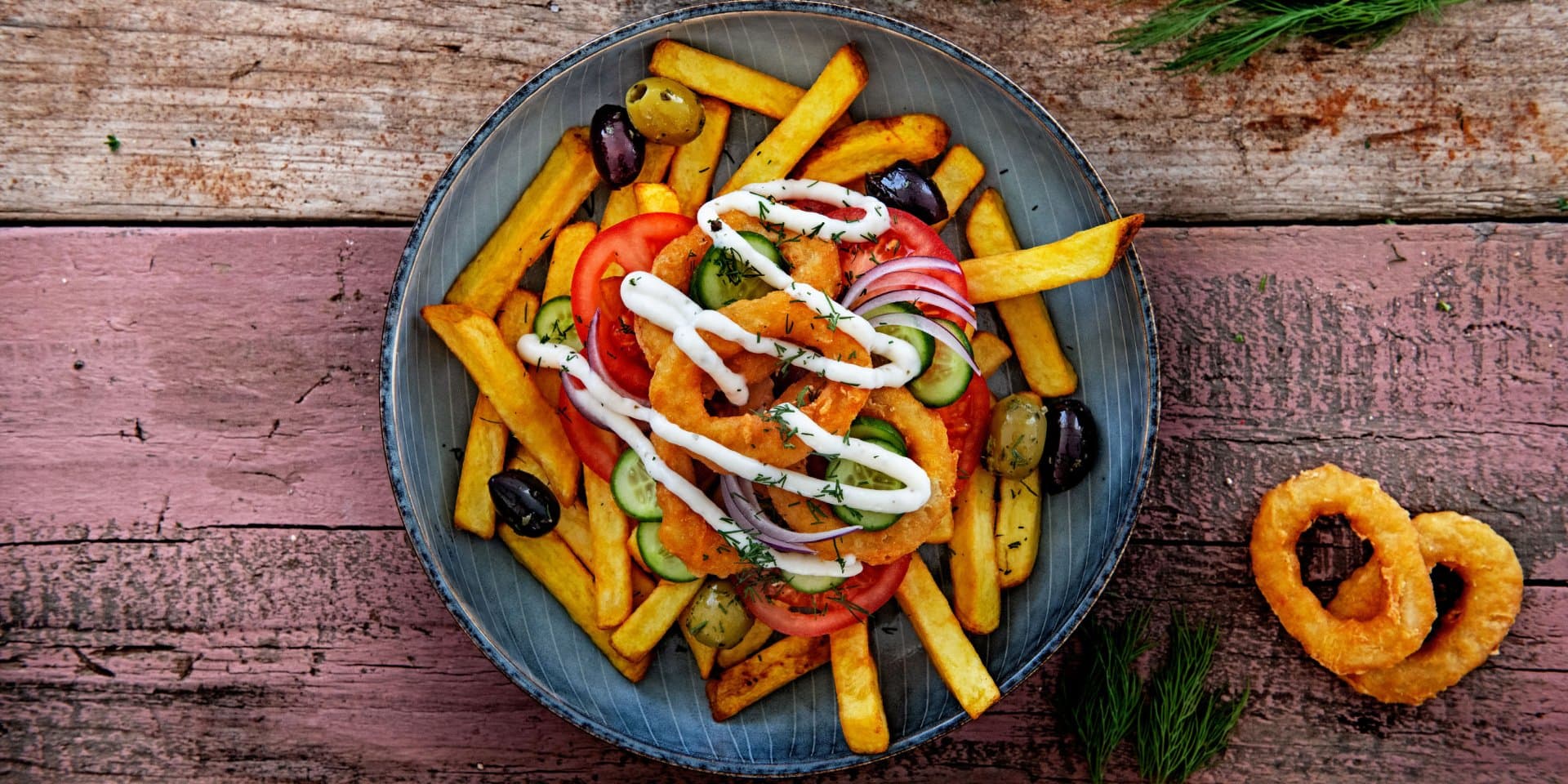 Loaded fries Aviko Calamaris sensation